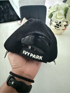IVY PARK Black Mesh Trucker Cap with Logo Strap